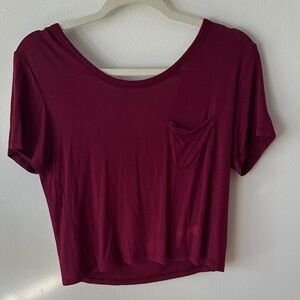 Soft Burgundy Crop Top